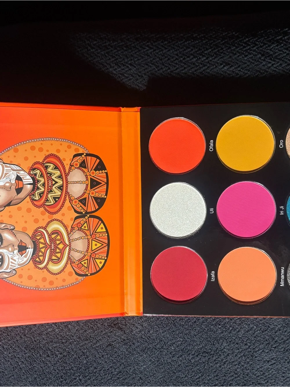 The Festival By Juvia’s 9 Pot Eyeshadow Palette — Red Orange Yellow Gold